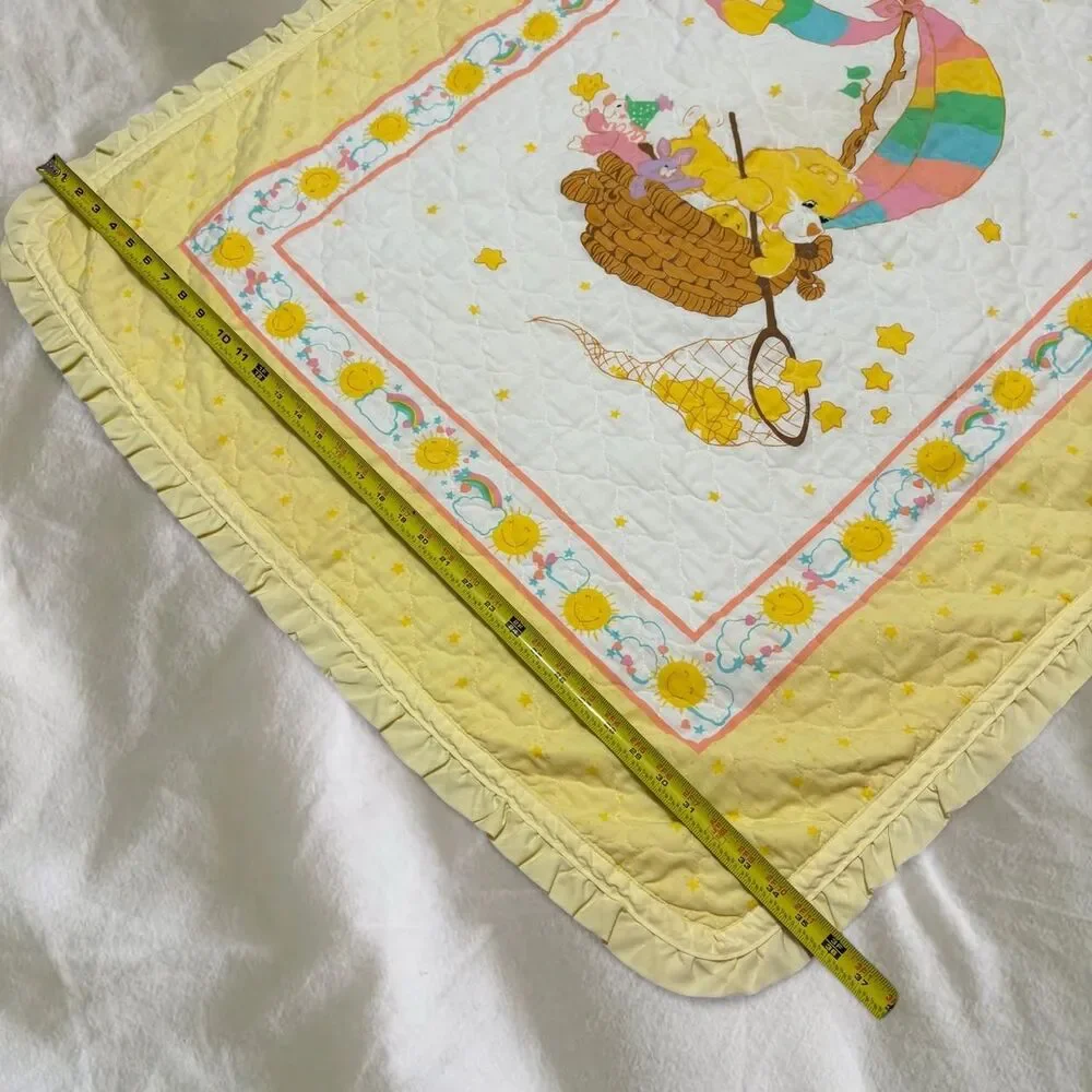 Vintage Care Bear Baby Pastel Kids Y2K Character Quilt